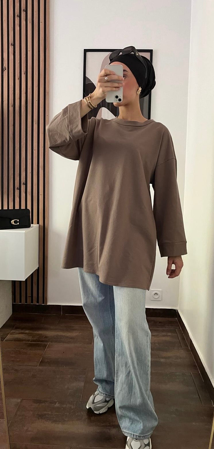 T-shirt Oversize LIA – Taupe