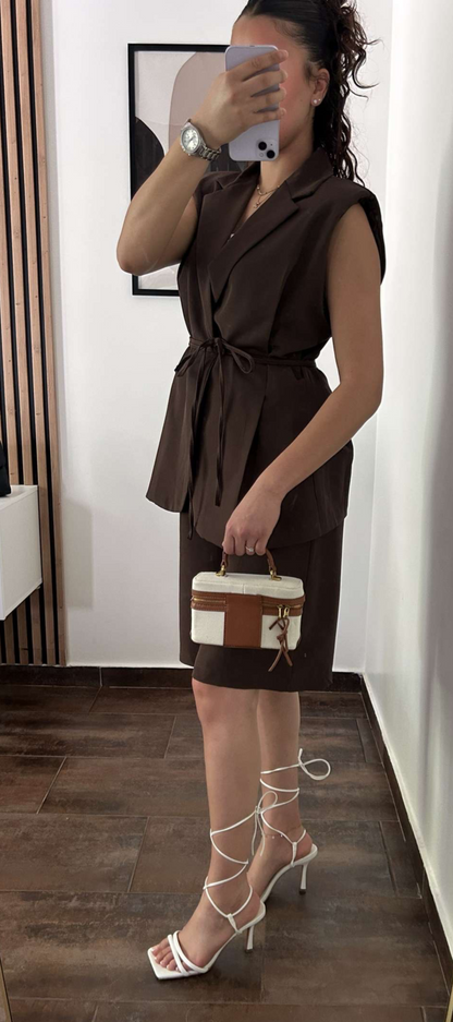 Ensemble Tailleur CLARA - Marron